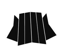 Car B-Pillar Trim Stickers Set for Chery Arrizo 8, Black Gloss PC Window Pillar Covers Exterior Door Frame Protection Film