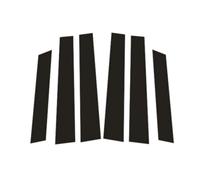 Car B-Pillar Trim Stickers Set for CRV 2007-2011, Black Gloss PC Window Pillar Covers Exterior Door Frame Protection Film