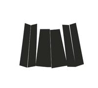 Car B-Pillar Trim Stickers Set for Elysion 2016-2024, Black Gloss PC Window Pillar Covers Exterior Door Frame Protection Film