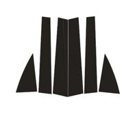 Car B-Pillar Trim Stickers Set for Equinox 2005-2009, Black Gloss PC Window Pillar Covers Exterior Door Frame Protection Film