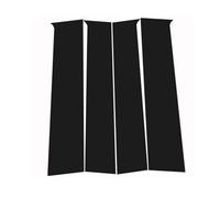 Car B-Pillar Trim Stickers Set for Ford F150 without holes 2015-2023, Black Gloss PC Window Pillar Covers Exterior Door Frame Protection Film