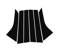 Car B-Pillar Trim Stickers Set for Genesis G80 2015-2022, Black Gloss PC Window Pillar Covers Exterior Door Frame Protection Film