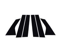 Car B-Pillar Trim Stickers Set for Hyundai Elantra 2021, Black Gloss PC Window Pillar Covers Exterior Door Frame Protection Film