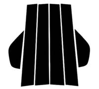 Car B-Pillar Trim Stickers Set for Hyundai EQUUS 2004-2006, Black Gloss PC Window Pillar Covers Exterior Door Frame Protection Film