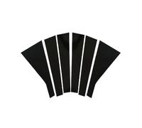 Car B-Pillar Trim Stickers Set for Hyundai Santa Fe 2019-2023, Black Gloss PC Window Pillar Covers Exterior Door Frame Protection Film