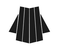 Car B-Pillar Trim Stickers Set for Impala 2000-2005, Black Gloss PC Window Pillar Covers Exterior Door Frame Protection Film