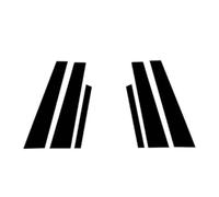 Car B-Pillar Trim Stickers Set for Jaguar XE/XEL 2016-2023, Black Gloss PC Window Pillar Covers Exterior Door Frame Protection Film