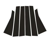 Car B-Pillar Trim Stickers Set for Mercedes-Benz A-Class 2019-2023, Black Gloss PC Window Pillar Covers Exterior Door Frame Protection Film