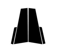Car B-Pillar Trim Stickers Set for Mercedes Benz CLS 2006-2011, Black Gloss PC Window Pillar Covers Exterior Door Frame Protection Film