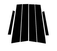 Car B-Pillar Trim Stickers Set for Renault Fluence 2011-2015, Black Gloss PC Window Pillar Covers Exterior Door Frame Protection Film