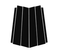 Car B-Pillar Trim Stickers Set for Toyota Camry 2002-2005, Black Gloss PC Window Pillar Covers Exterior Door Frame Protection Film