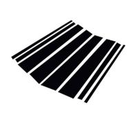 Car B-Pillar Trim Stickers Set for Toyota CH-R, Black Gloss PC Window Pillar Covers Exterior Door Frame Protection Film