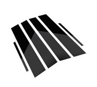 Car B-Pillar Trim Stickers Set for Toyota Hilux 2015-2023, Black Gloss PC Window Pillar Covers Exterior Door Frame Protection Film