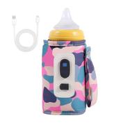 Car Baby Bottle Warmer, Milk Heat Keeper USB, Rapid Heating Milk Bottles Warmer Heat Keeper with Temperature Display for All Bottles, Family Outing