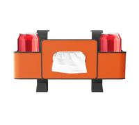 Car Back Seat Organizer - 4-in-1 Headrest Tissue Holder and Cup Holder with Hooks - Car Seat Back Organizers for Travel Phones Women Men Truck Vehicle
