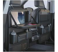 Car Backseat Organiser for Skoda | 2 Pack Leather Seat Protectors with Foldable Tray & Tablet Holder. Multi-Pocket Car Organiser with Kick Mats.