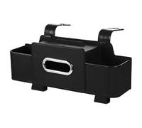 Car Backseat Organizer, 3-in-1 Multifunctional Backseat Car Organizer with Cup Holder, Tissue Box, Trash Bin & Hooks for Hold Phones, Snacks, Drinks, and Handbags, Black Seat