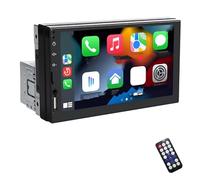 Car Backup Camera 1 Din CarPlay Android Auto Multimedia Stereos 7 Inch WIFI6 5Ghz IPS Touch Screen Bluetooth FM AUX Universal Mirror Link(With 8 LED Camera)