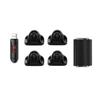 Car Backup Camera 360° Around View Surround Camera Car System Panorama Bird's Eye Seamless 3D 1080P Recorder Bus Truck RV Motorhome Reversing Camera(Style E)