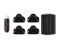 Car Backup Camera 360° Around View Surround Camera Car System Panorama Bird's Eye View Seamless 3D 1080P Recorr Bus Truck RV Motorhome(D)