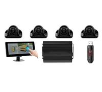Car Backup Camera 360° Around View Surround Camera Car System Panorama Bird's Eye View Seamless 3D 1080P Recorr Bus Truck RV Motorhome(B)