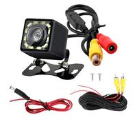 Car Backup Camera with 12 LED Night Vision IP67 Waterproof HD Rear View Camera, 170° Wide Angle Starlight Camera for Vans Suitable for Cars Trucks Vans SUV RVs Caravans