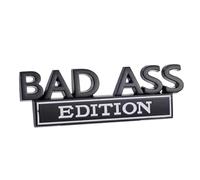 Car Bad Ass Edition Emblem Sticker Decals Auto Motorcycle Truck Styling 3D Mudguard Badge Decals Decoration Accessories(Black White)