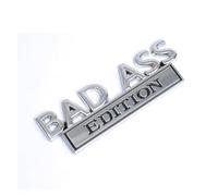 Car Bad Ass Edition Emblem Sticker Decals Auto Motorcycle Truck Styling 3D Mudguard Badge Decoration Accessories(Silver Black)