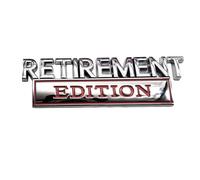 Car Badge Retirement Edition - 3D Metal Stickers, Vehicle Emblem, Chrome Plated Sticker With Self Adhesive Back|Premium Automotive Decoration For SUV Truck Tailgate Trunk Door Ka