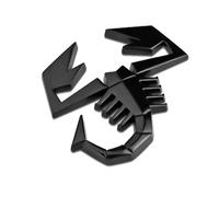 Car Badges for Abrath scorpion,6.4cm X 7cm Metal Replace Emblem Logo Sticker for Steering Wheel/Bonnet Front and Rear and Trunk Logo Key Remote Control Emblem Accessories,Black
