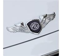Car Badges for MG3 MG4 EV MG5 MG6 MG HS MG Marvel R MG ZS, Car Steering Wheel Logo Decal Sticker Bonnet Front and Rear Logo Cover Decoration,Silver