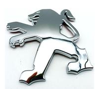 Car Badges for Peugeot Partner,Replace Emblem Logo Sticker Car Emblem Badge 3D Decoration Sticker for Bonnet Front and Rear and Trunk Logo,Silver-2