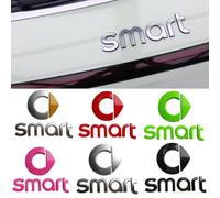 Car Badges for Smart Forspeed Forjeremy Escooter Roadster Prix Fortwo Forfour, Replace Emblem Logo Sticker Car Emblem Badge 3D Decoration Sticker for Bonnet Front and Rear and Trunk Logo