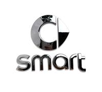 Car Badges for Smart Forspeed Forjeremy Escooter Roadster Prix Fortwo Forfour, Replace Emblem Logo Sticker Car Emblem Badge 3D Decoration Sticker for Bonnet Front and Rear and Trunk Logo