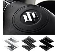 Car Badges for Suzuki Swift Sport Sport Jimny Grand Vitara Alto SX4 Alivio,Replace Emblem Logo Sticker Car Emblem Badge 3D Decoration Sticker for Bonnet Front and Rear and Trunk Logo,Black