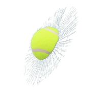 Car Baseball Sticker, 3D Prank Tricky Window Glass Stickers, Broken Glass Decal, Funny Tennis Ball Baseball Auto Windshield Sticker, Auto Windshield Decoration