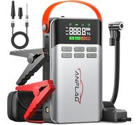 Car Battery Booster Jump Starter with 150PSI Air Compressor,8-IN-1 5500A Jump Starter Power Pack Portbale(All Gas/12L Diesel),21800mAh Car Jump Starter Power Bank with LCD Display,Emergency Flashlight