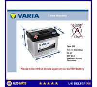 Battery fits IZH ORBITA 1.6 1.7 1.9 2.0 87 to 05 Varta 078 480A 56Ah Quality New