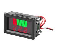 Car Battery Charge Level Indicator Capacity Meter Tester LED Display Battery Voltage Meter Capacity Indicator Auto Identify for Most Car (12 60V Red)