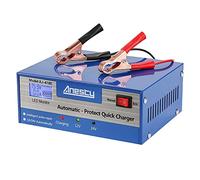 Car Battery Charger, 12V/24V Automatic Car Battery Charging Unit, Smart Monitor Charge Maintain Battery Charger with LED Screen, Ideal for Various Vehicle Vans Tractors Lead-acid Battery