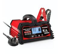 Car Battery Charger 40A 30A 12V/24V 20A 15A 10A 5A Car Battery Charger Fully Automatic Intelligent Trickle Charger with LCD Display Charger for Car Batteries and Motorcycle Battery 12V LiFePO4