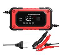 Car Battery Charger | Intelligent Maintenance Charger 12V and 6A | LCD Display Automatic Desulfator for Marine Car Truck | for Outdoor Garage Road