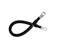 Car Battery Connection Line Cable 0 2 4 6 8 AWG Soft Silicone Tinned Copper Wire With M8 Connecting Piece For Inverter Solar(M8-Black,50CM_8 AWG)