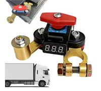 Car Battery Cut Off Device,Voltage Display Rotatable - Battery Isolator Power Shut Off Device - for Negative Terminal Vehicle Truck SUV Marine ATV Boat