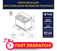 Car Battery D39 Varta 078 610A 63Ah 5Yr Warranty 242x175x190 Silver Dynamic