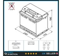 Car Battery D39 Varta 078 610A 63Ah 5Yr Warranty 242x175x190 Silver Dynamic