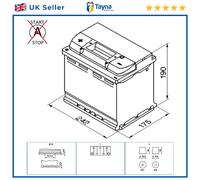 Car Battery D39 Varta 078 610A 63Ah 5Yr Warranty 242x175x190 Silver Dynamic