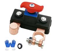 Car Battery Disconnect Switch, Universal Battery Disconnect & Leak Protector for 12v/24v Vehicles, Quick On/Off Battery Isolator to Prevent Drain & Power Leaks, Easy Install (Copper Plated)