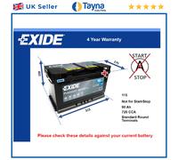 Car Battery EA900 Exide 980920077 71751149 71751150 9823208 A0009823208 115TE