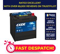 Car Battery EB504 Exide 004L 360A 50Ah 4Yr Warranty 200x173x222 Excell